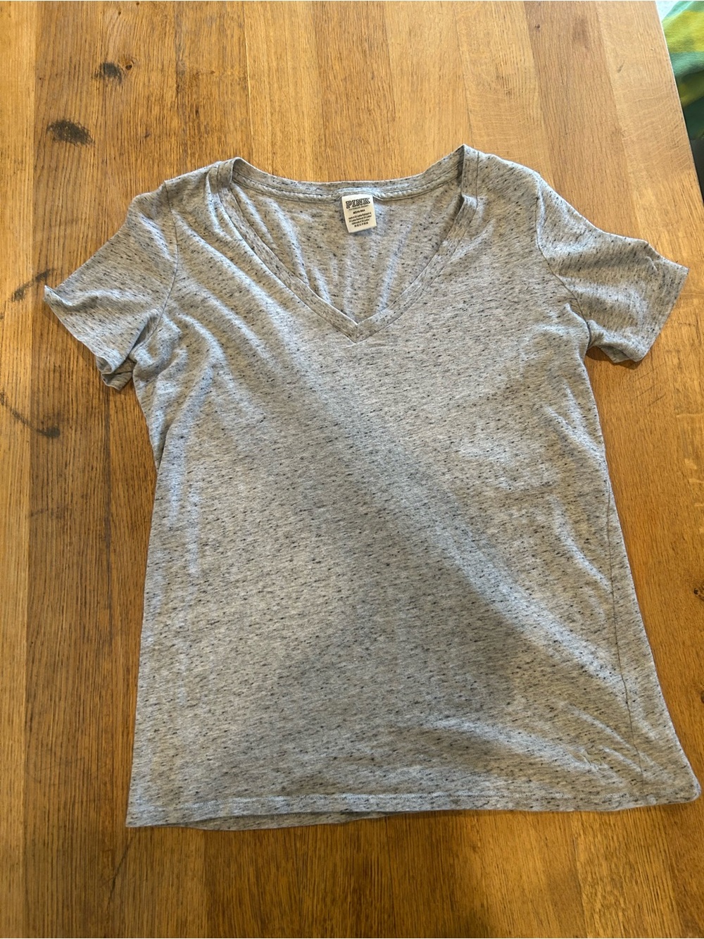 PINK Victoria's Secret Heather Gray V-Neck Tee